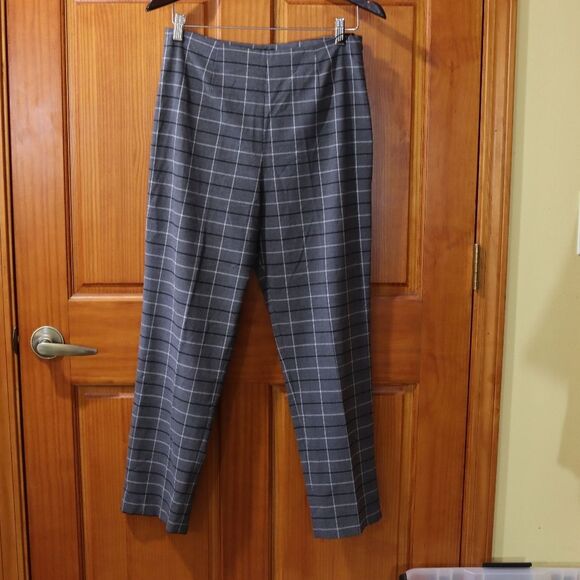 Ellen Ashley Gray Plaid Career Slacks Pants Vintage 12 - Picture 2 of 10
